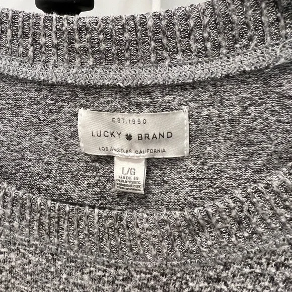 Lucky brand gray loose fitting sweater - Picture 2 of 2